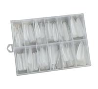 240 Pcs Extras Long Nails Tips Press On Nails Full Covers Stick On Clear False Extras Long Tips