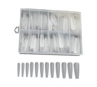 240 Pcs Extras Long Nails Tips Press On Nails Full Covers Stick On Clear False Extras Long Tips