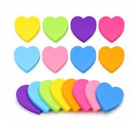 240 Pcs Heart Sticky Notes 7x7cm, 8 Pads Colourful Heart Shaped Post It Notes for School, Office, Study & Planner, Cute Memo Pads for Teachers & Students