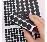 240 Pcs Mini Foam Felt Pads, Small Felt Furniture Pads 3/8 Inches Self Stick Pad Furniture Pad Self Adhesive EVA Foam Dot Circles for Cabinet Doors Desks Drawers Floor (Black)