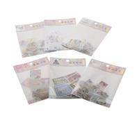 240 PCS Retro Stamp Stickers, Aesthetic Vintage Material Sticker Set for DIY Crafts/Decoration