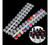 240 PCS Round Nail Polish Color Swatch, Acrylic Nail Color Swatch with Adhesive Sticker, Transparent Nails Polish Swatches Dots for Nails Polishes Art Display