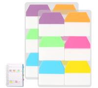 240 PCS Sticky Index Tabs Flags Set Writable Sticky Index Tabs Transparent Book Tabs Medium File Tabs Flag Filing Tabs Page Markers Tape Flags for Book Tags Stickers Index Markers Office School