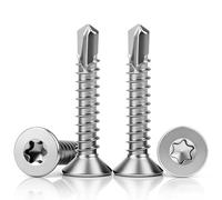 240 Pcs Torx Self Tapping Screws Metal M4.2x32mm Torx Countersunk Self Drilling Screws Flat Head Sheet Metal Tek Screw Metal Roofing Screw for Aluminum Metalwork Roofing