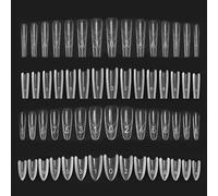 240 Piece Nail Forms, Nail Extention Tips Forms, Fingernails Crafting Sandwich-Structure, Professional Acrylic & Gel Nails Extension Form, Easy To Use For Sculpting, Strong & Flexible