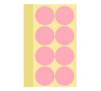 240 Pieces Coloured Dot Stickers Pink, 50 mm Sticky Round Color Coding Labels, 2" inch Self Adhesive Circle Price Stickers Dot Labels for Office, School, Calendar, Organizing