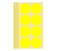 240 Pieces Coloured Dot Stickers Yellow, 50 mm Sticky Round Color Coding Labels, 2" inch Self Adhesive Circle Price Stickers Dot Labels for Office, School, Calendar, Organizing