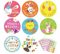 240 Pieces Happy Easter Stickers Bunny Egg and Chick Wrapping Sticker Self Adhesive Lovely Bunny Stickers Decorative Seal Easter Stickers Cartoon Easter Bunny Craft for Party Favors