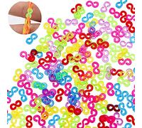 240 Pieces S Clips Loom Bands Clips Rubber Band Kit Plastic Connectors,Colourful Loom Bands S Clips,Suitable for Craft Making DIY Bracelet Woven Connector Necklace Jewelry Accessories(Color random)