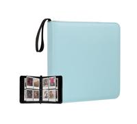 240 Pockets Portable Binder Photo Album Book For i-Type Square Polaroid Photos and Instax Wide Film Pictures (Sky Blue)