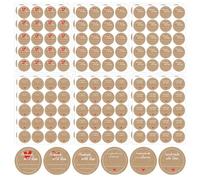 240 Sheets 3.8 cm Large Jam Stickers, Self-Adhesive Decorative Kraft Paper Stickers, Removable Self-Adhesive Stickers, Craft Stickers (Round)