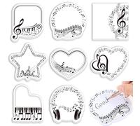 240 Sheets/8 Pads Music Themed Sticky Notes, Music Themed Gifts, Self-Adhesive Music Sticky Notes, Music Note Post Its Stickers, Musical Gifts for Student,to-do List, Reminder, Musical Gift