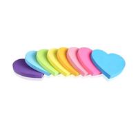240 Sheets Colorful Heart Shape Notepads 8 Color Fluorescent Adhesive Note Reminder on Journal Notebook Planner Fridge Heart Shaped Notepads Adhesive Note Paper Pocket Memopad