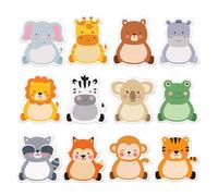 240 Sheets Cute Animal Sticky Notes, 12 Pcck Funny Post It Notes Set for Pet Lovers, Self-Adhesive Mini Post It Notes for Journaling Crafting, Girls Stationary, Party Bag Fillers 2.6x4.1 Inch