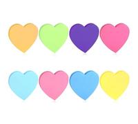 240 Sheets Heart-Shaped Sticky Notes ，Post it Notes，Heart Post it Notes，75 x 75 mm in 8 Colors for School, Office, and Textbooks