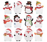 240 Sheets Sticky Notes 110 x 80 mm Sticky Notes Christmas Series Sticky Notes Pattern for Santa Claus Penguin Snowman Labelling Office Documents Sticky Notes