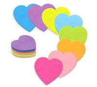 240 Sheets Sticky Notes, 70x70mm Heart Shaped Cute Sticky Notes, 8 Brilliant Colors Collection self-Stick Note, Colourful Stick Note Tabs for Reminder Office School and Home