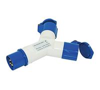 240 Volt Mains - 16 Amp - 2 Way Electric Hook-Up Splitter Y Connector - PO126