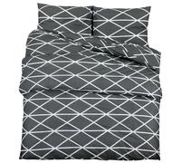 vidaXL Duvet Cover Set Grey 240x220 cm Cotton