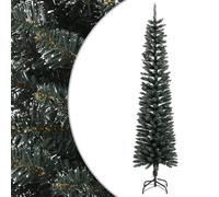 (240 x 58 cm) vidaXL Artificial Slim Christmas Tree with Stand Xmas Tree Decor Green PVC