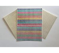 2400 Bumper Pack of 3mm Round Dainty Acrylic Dot Sticker Gems in Clear and Multi - Mixed colours for DIY Cards