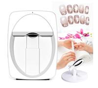 2400 Dpi Digital Nail Art Printer,3D Portable Nail Painting Machine with App Control,Identifying Nail Edges,for Nail Studio,Manicurist,White