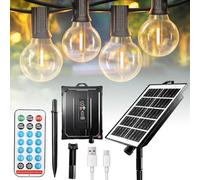 2400 mAh Solar Panel Replacement for Fairy Lights - 24 V Solar Module with Remote Control for LED Fairy Lights Outdoor - IP66 Waterproof Solar Lights Replacement Part, 13 Lighting Modes, Solar