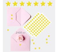2400 PCS Sparkly Gold Star Stickers, Shiny Golden Metallic Star Stickers Water/Tear Resistant Self Adhesive Stickers Reward Behavior Chart Labels for Kids Students Teachers Supplies (0.6”, 40 Sheets)