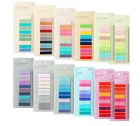 2400 Pcs Sticky Tabs, 12 Pack Colorful Book Tabs with Ruler, Mini Page Markers Tabs, Cute Index Tabs, Annotation Tabs for Reading Notes, Books, Notebook,Classify Files, Office Supplies