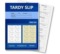 2400 Pcs Tardy Slip Book with Carbonless Duplicates Easy Removal Fold and Tear Tardy Passes Book 3.9 x 2.8 Inch Tardy Slips 2 Part Form Register Book for Student Late Arrival School Supplies Teacher