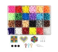 2400 Pieces Hama Beads Fuse Beads Kit Handmade Craft Pixel Art Project Style 1