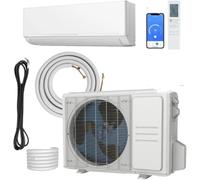 24000 BTU Air Conditioner Wall Split Wi Fi 5 In 1 Air Cooler Dehumidifier Heater Air Purifier Fan With Heat Pump Remote Control 6.8 kW Rating Pipe and Installation Kit Included