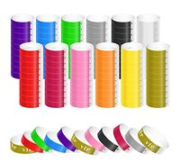 2400pcs Paper Wristbands and 20pcs VIP Event Wristbands, Waterproof Neon Wristbands Wrist Party Bands Entrance Wristbands Paper Bracelets for Events Music Festival Concert Contest (12 Colors)