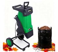 2400W Electric Garden Shredder and Wood Chipper with 50L Collector, 40mm Cutting Capacity, Quiet Portable Leaf Mulcher and Composting Shredder for Branches, Twigs, and Garden Waste