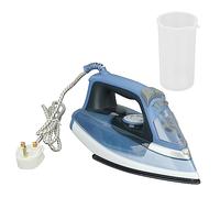 2400W Steam Iron Powerful Household Handheld Steam Iron for Clothes Wet Dry Dual Use with Large Water Tank No Mineral Deposits Travel Friendly ABS Material 38.2oz
