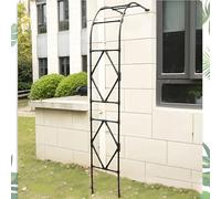240cm Half Side Metal Garden Arch Trellis Wedding Arbor Climbing Plants Gate Arch for Outdoor Use Lawn Yard Wall Mount (300x240cm 9.8x7.9ft)