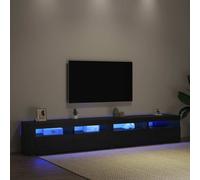 240CM Modern TV Stand Media Entertainment Television with RGB LED Lights Unit 3P