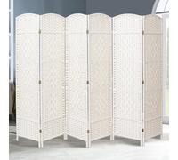 240CM x 170CM Folding Room Divider Free nding Wicker for Living Room Bedroom Office Space Partit Light Block Privacy Protect