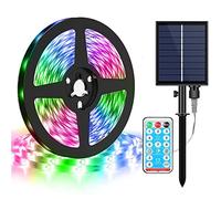 240LED Solar Strip Lights Outdoor,KINGCOO Waterproof 10M Flexible LED Rope Lights Solar Strip 8 Modes Remote Control for Garden Porch Christmas Pathway Home Umbrella Courtyard Decoration (Multicolor)
