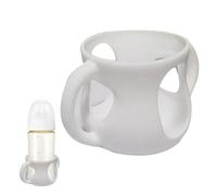 240ml Glass Flask Shield, Silicone Jacket - Guard, Grip Handles, Drop Proof Cover for Nursing Trip Kitchen Travelcase Picnic Garden Shower Carry Bag Organizer Easy Clean CarePlusOK