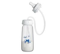 240ml Leakproof Anti-Colic Nurse Supplies 11x5.8x14.7 Cm PP Ergonomic Curved Base Lightweight Bottles for Breastfeeding Adjustable Breast-Like Milk Bottle Lightweight for Hotel Car Hospital
