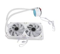 240mm CPU Cooler Liquid Cooler Double 120mm PWM Fan ARGB Sync Adjustable Water Cooling for Gaming PC High Performance Computing Systems ABS Copper Aluminium 240mm Radiator (White)
