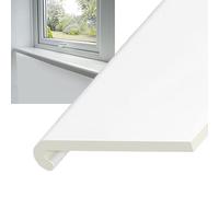 240mm Wide uPVC Window Sill Capping Board - Bullnose Window Board Cover - Plastic White Internal Cill Overlay - 5m x 9mm