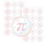 240Pcs π Symbol Decorations Scientific Labels Pi Day Commemorative Celebration Stickers 2 inch Geometric Pi Math Science Labels for Planner's Math Lover Gifts Party Classroom Decoration (1)