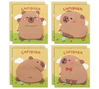 240Pcs Capybara Sticky Notes, Kawaii Shy Little Capybara Sticky Tabs, Self-Stick Pads, Cute Memo Notes, 8 Packs 30 Sheets/Pack, Office School Study Supplies for Students Teachers Kids Women