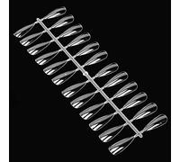 240pcs Clear Nail Swatches Sticks, False Nail Swatches Wheels False Nail Display Tips, Nail Art Color Polish Display Wheel for Manicure Nail Polish Training Practicing(Long tip 240 pieces)