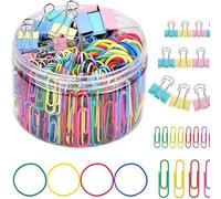 240Pcs Colorful Long Tail Clip Metal Phoenix Tail Clip Paper Clip Rubber Band, Paper Clip Office Supplies