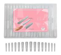 240PCS Dual Forms 15 Sizes Clear Nail Extensions Warp-Resistant Easy to Use False Nail Tips for Beginners & Professionals Gel Tips