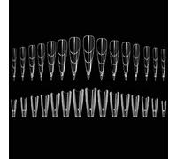 240Pcs Gel Nail Tip Forms, Sandwich Nail Forms, Dual-Sided Nail Extension Forms Easy to Use for Sculpting, French Style Fingernail Moulds for Beginners, Professionals, Women, Home, Salons