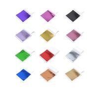 240Pcs Gold Leaf Sheets 12 Colors Imitation Gold Leaf Gold Foil Sheets 9 X 9cm Metallic Gold Foil Leaf Paper for DIY Nails Arts Decorating Gilding Furniture Crafts